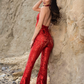 Athena Red Sequin Jumpsuit - Debbie Carroll