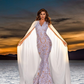 Aphrodite White Bespoke Sequin Pageant Gown - Debbie Carroll