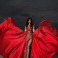 Aphrodite Red Bespoke Sequin Pageant Gown - Debbie Carroll